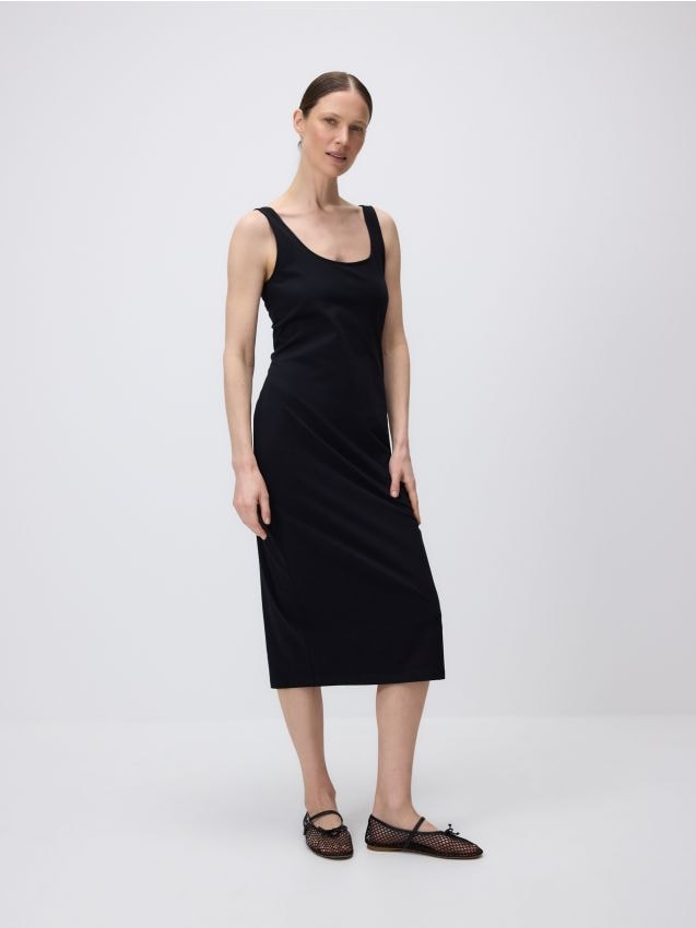 Robe midi en coton - RESERVED