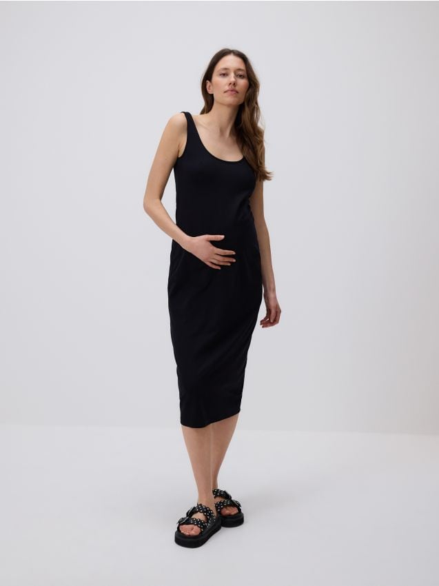 Robe midi en coton - RESERVED