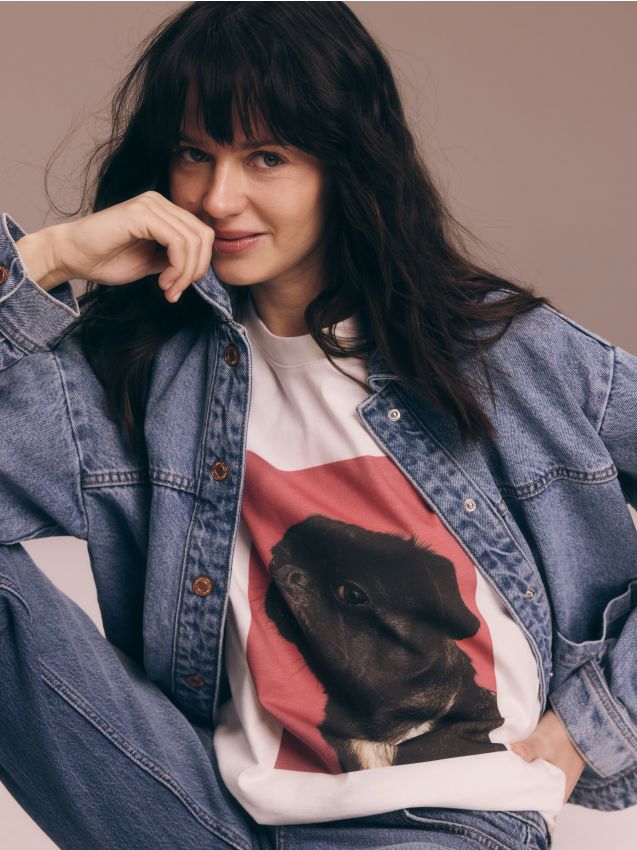Oversized T-shirt with print - RESERVED
