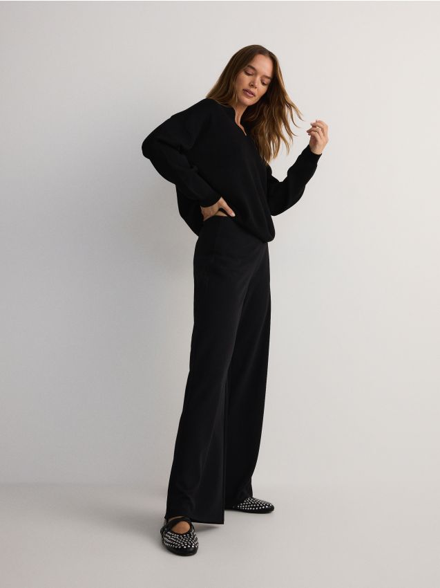 Wide leg trousers - RESERVED
