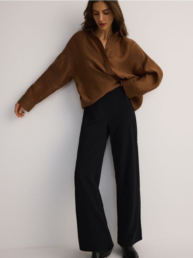 Wide leg trousers - RESERVED