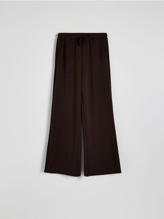 Reserved - ladies` trousers - maro-închis