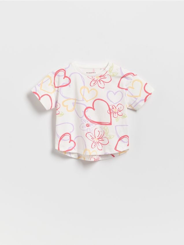 Patterned cotton T-shirt - RESERVED