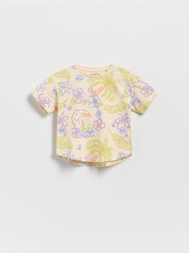 Gemustertes Baumwoll-T-Shirt - RESERVED