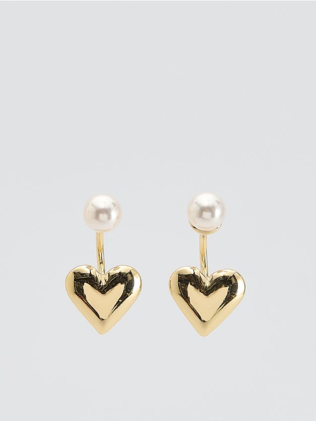 Heart drop earrings - RESERVED
