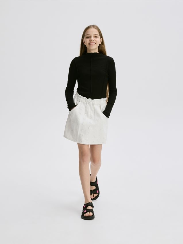 Openwork detail skirt - RESERVED