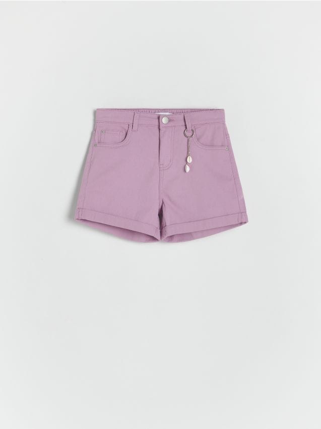 Reserved - pantaloni scurți cu detaliu din lanț - violet-orhidee