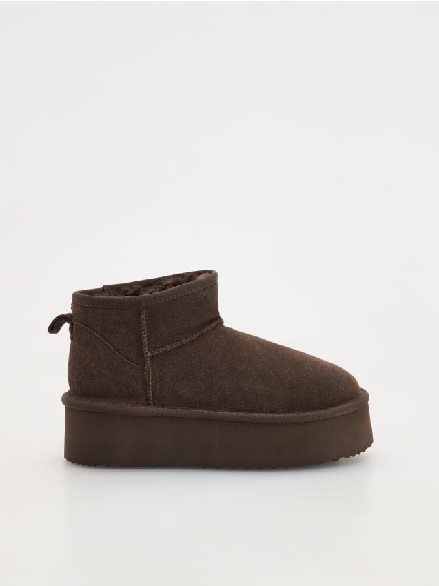 Bottes de neige à plateforme en cuir - RESERVED
