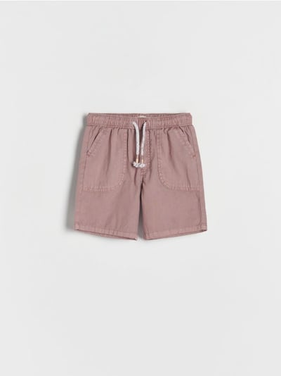 Linen rich Bermuda shorts