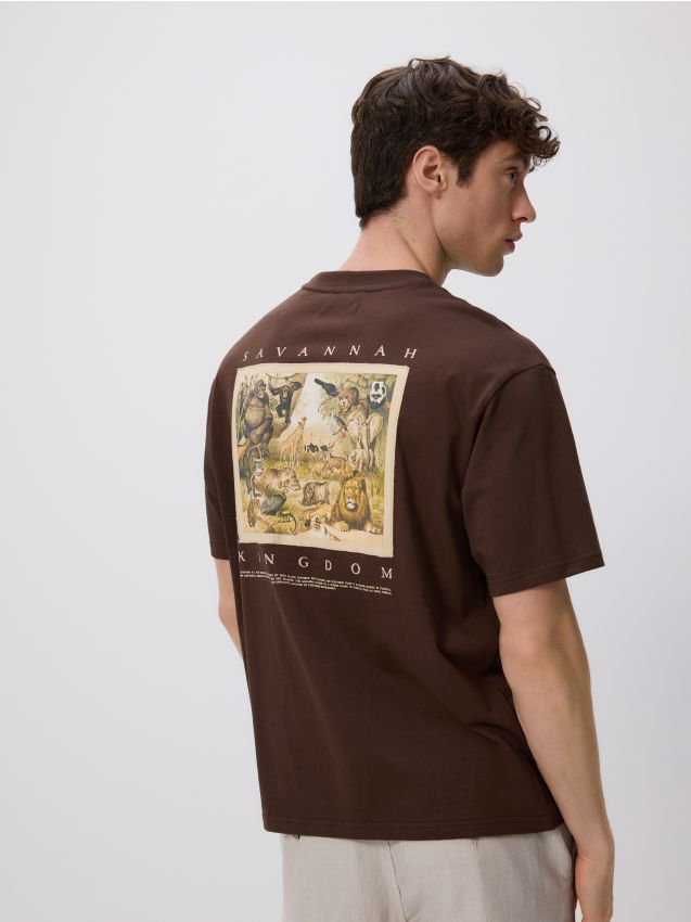 Boxy cut T-shirt with patch - RESERVED