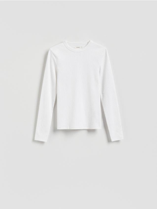 Rib knit long sleeve T-shirt - RESERVED