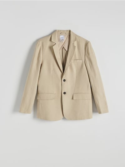 Hørblazer i slim fit