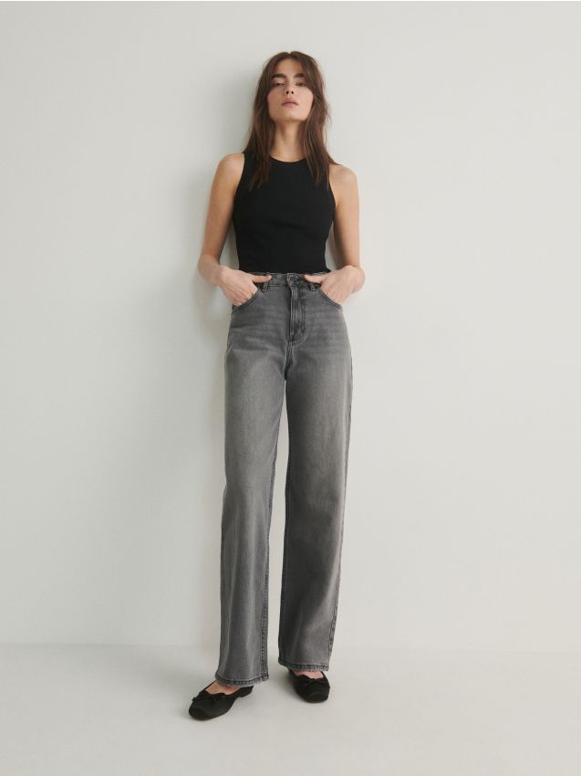 Kavbojke wide leg - RESERVED
