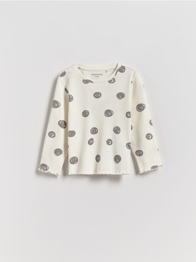 Rib knit T-shirt - RESERVED