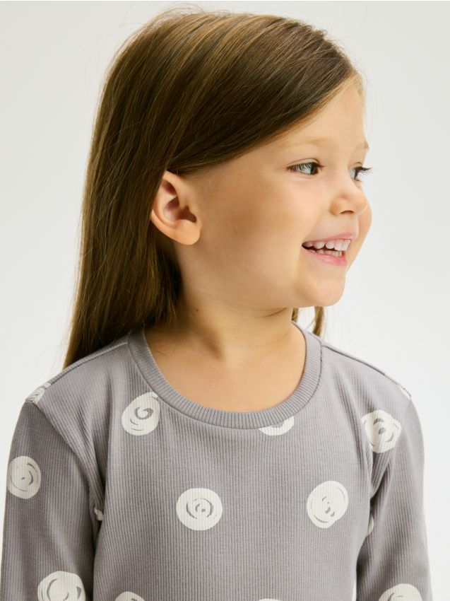 Reserved - Tricou din tricot striat - gri-închis
