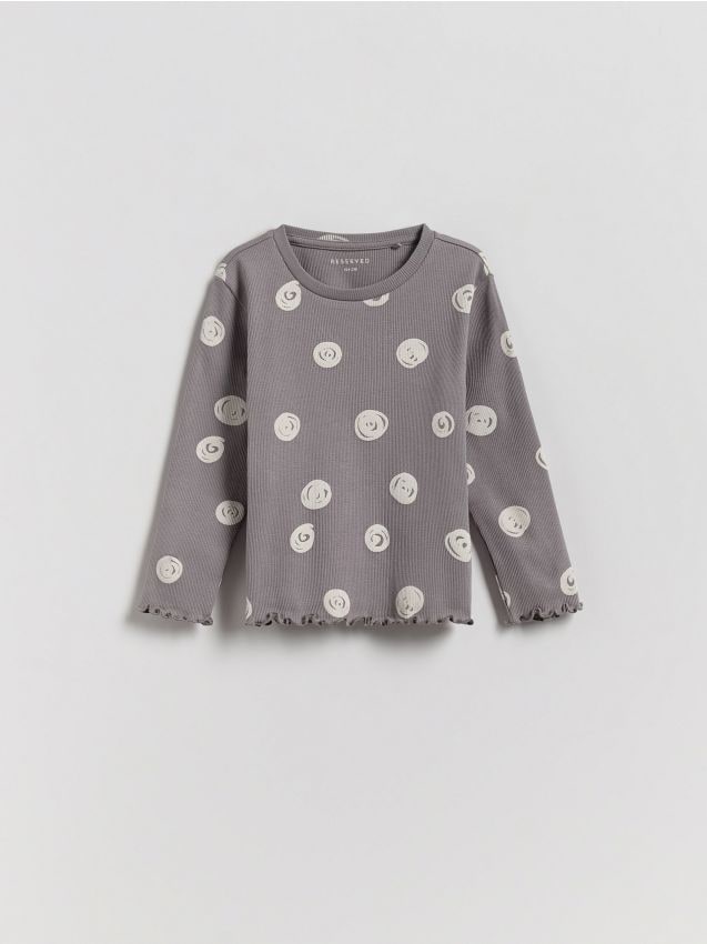 Rib knit T-shirt - RESERVED