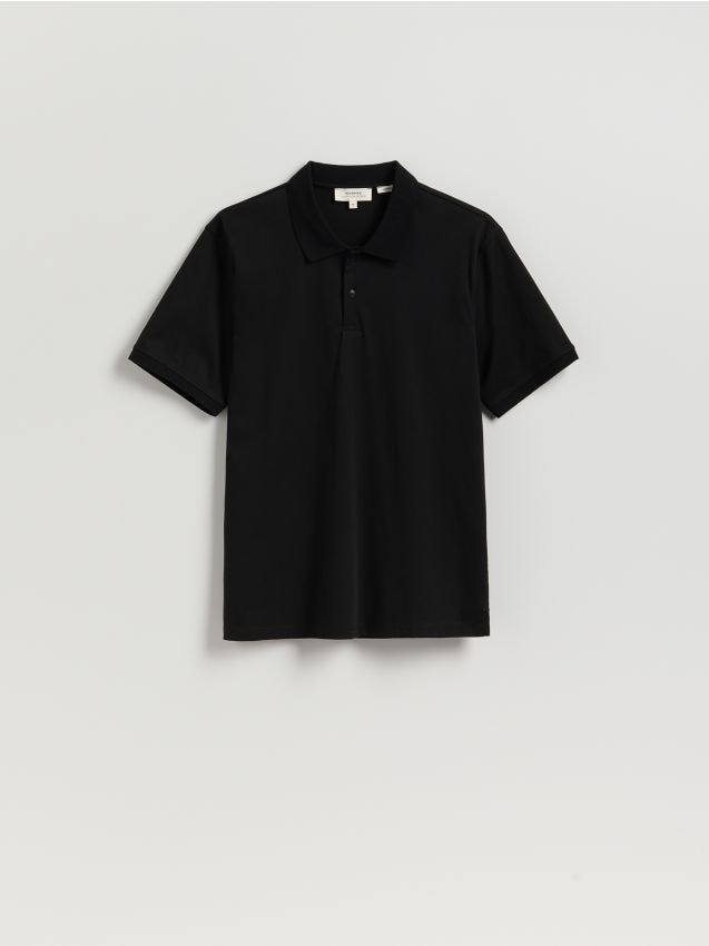Mercerised cotton polo shirt - RESERVED
