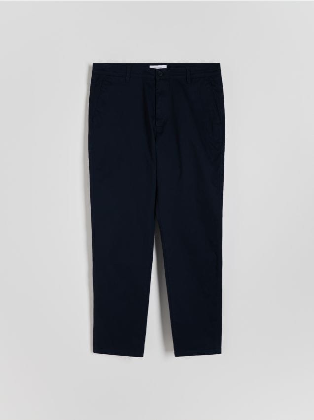 Reserved - pantaloni chino slim cu conținut ridicat de bumbac - bleumarin