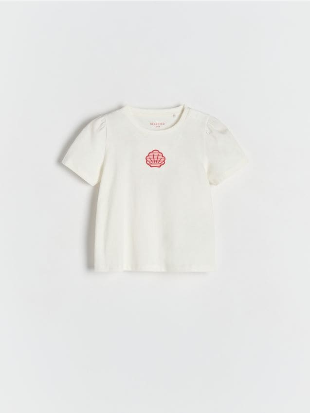 Cotton long sleeve T-shirt with appliqué - RESERVED