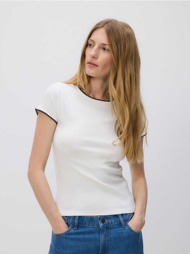 Modal blend T-shirt - RESERVED