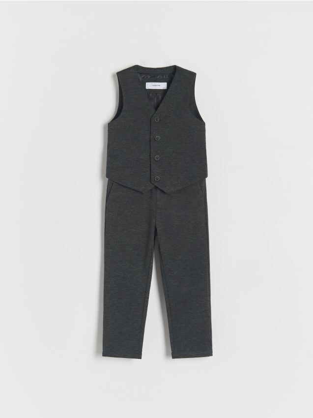 Reserved - babies` vest & trousers - gri-închis
