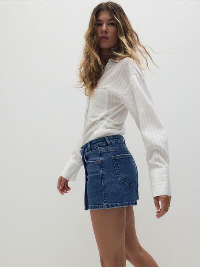 Denim skort