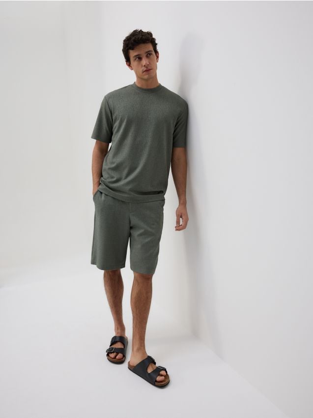 Comfort fit structural fabric T-shirt - RESERVED