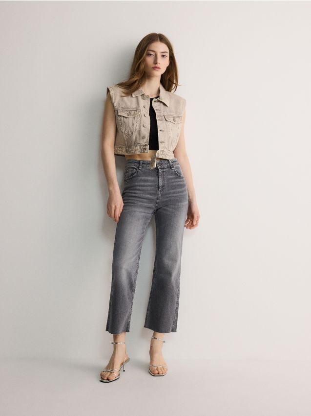Reserved - ladies` jeans trousers - gri