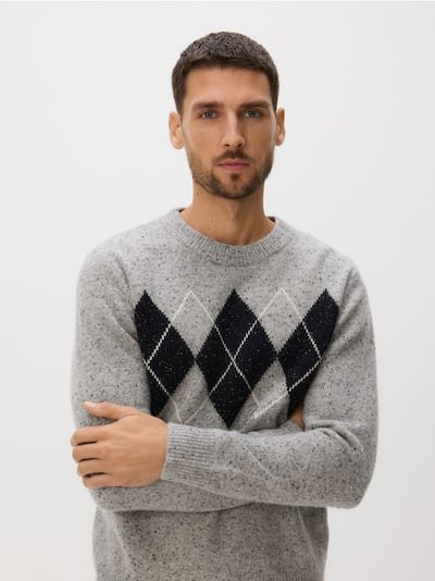 Melange uldsweater