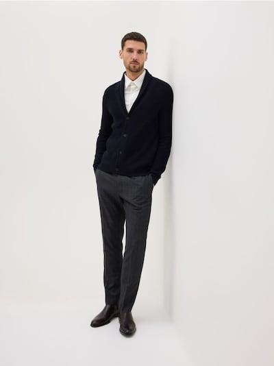 Cardigan i uldblanding