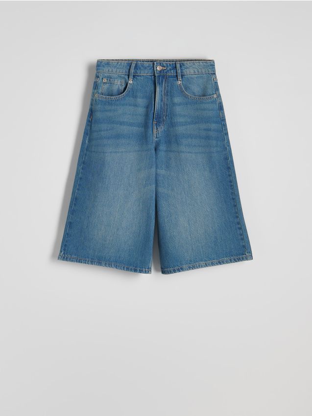 Reserved - Bermude din denim - turcoaz