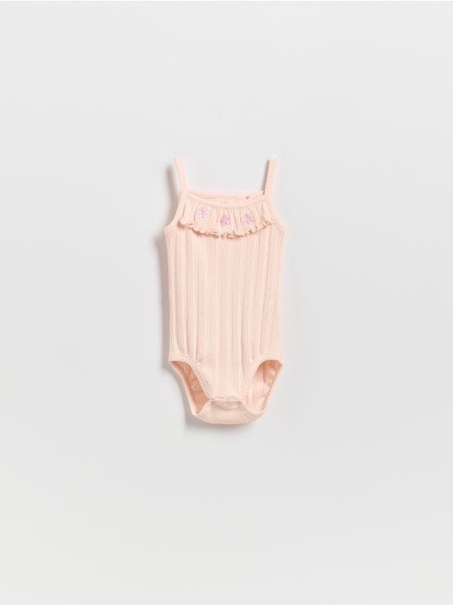 Cami strap body with floral motif - RESERVED