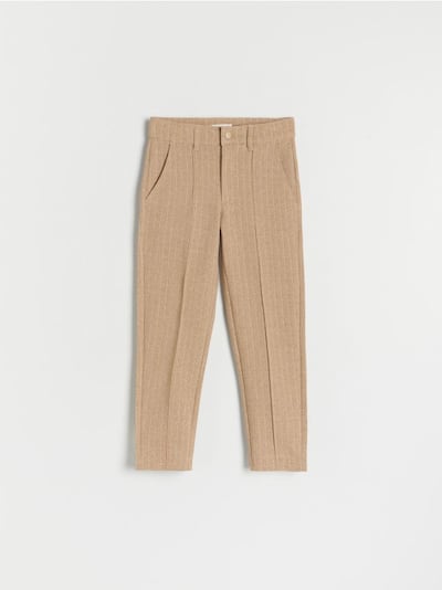 Prążkowane spodnie chino