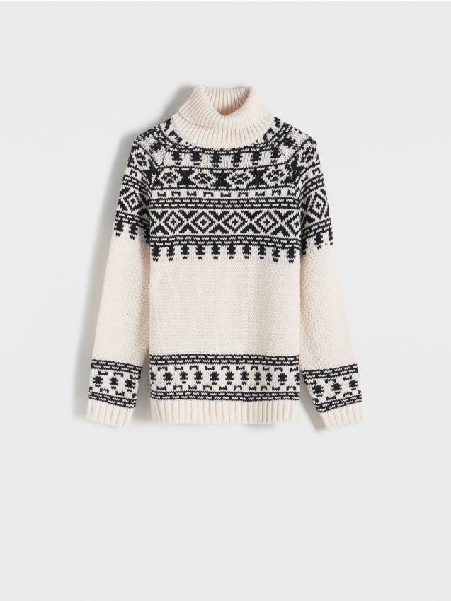 Reserved - Maletă cu model nordic - multicolor