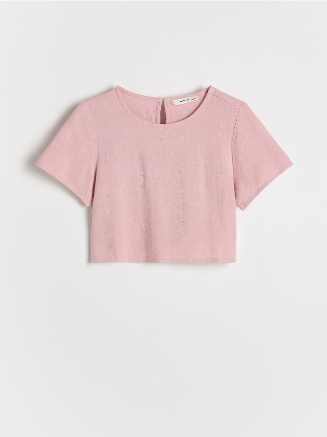 Viscose blouse with linen blend - RESERVED
