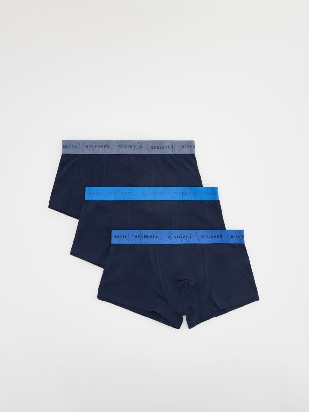 Reserved - Set de 3 perechi de boxeri classic - bleumarin