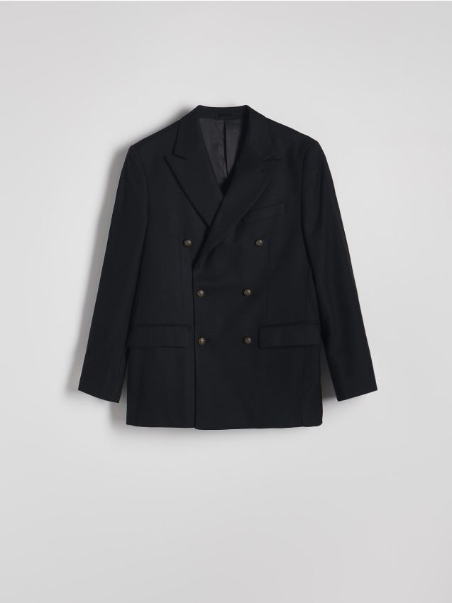 Slim fit blazer with wool blend - RESERVED