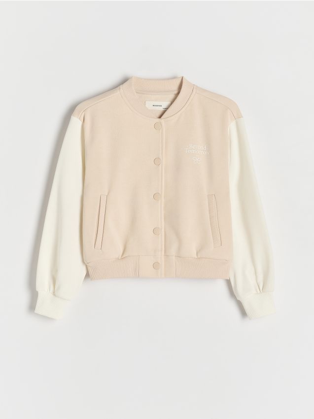 Zip-up bomber sweatshirt - RESERVED