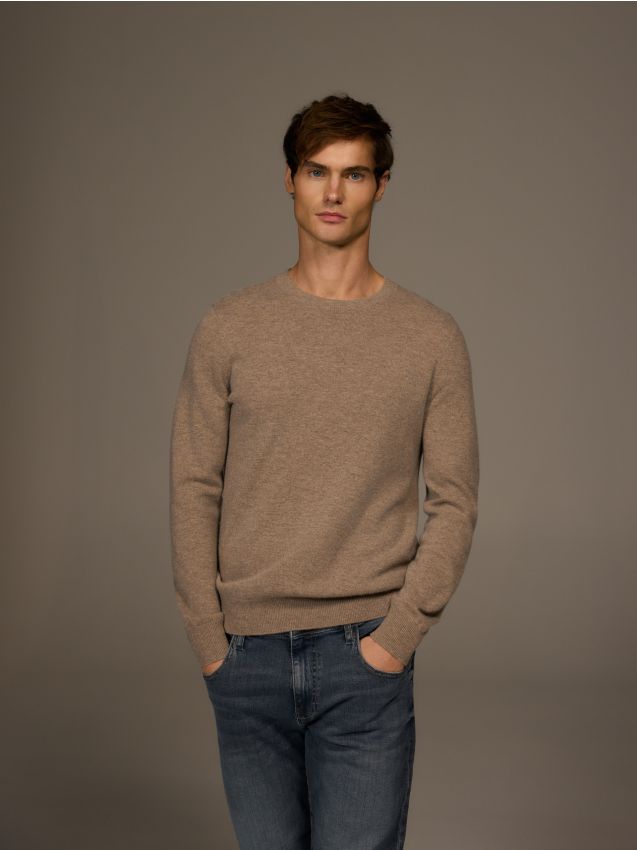 Reserved - Pulover din lână cu amestec de cașmir - bej