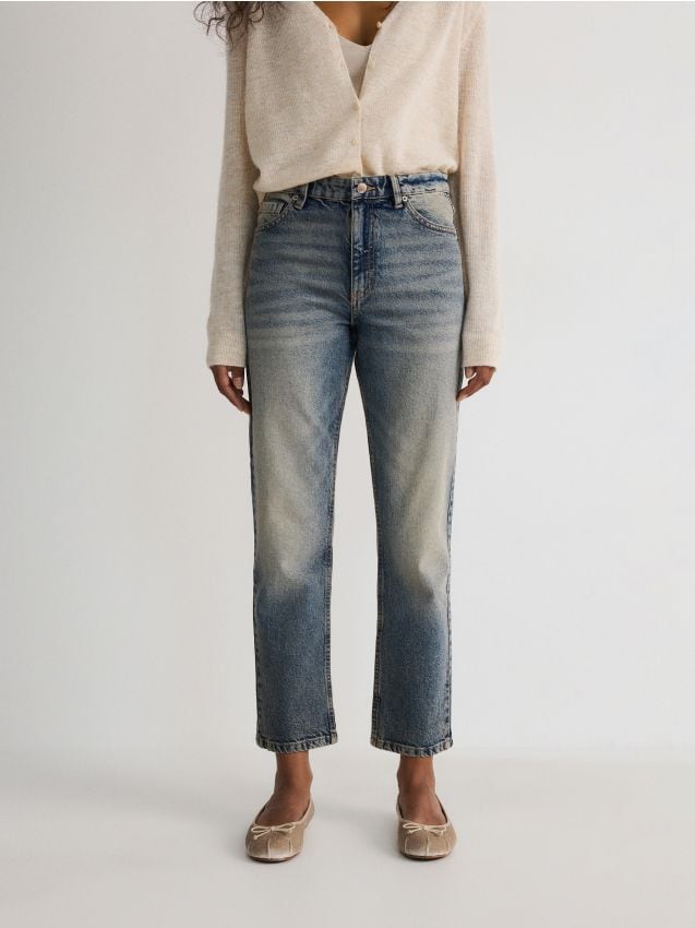 High waist straight jeans - RESERVED