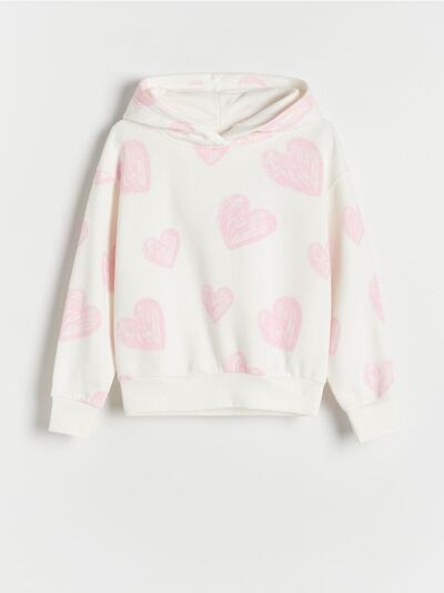 Sweatshirt with heart print