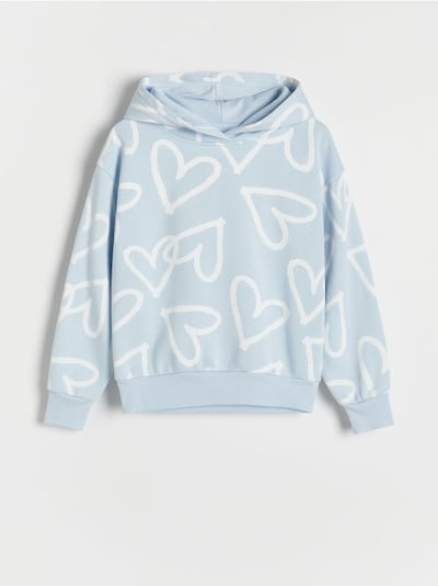 Sweatshirt with heart print