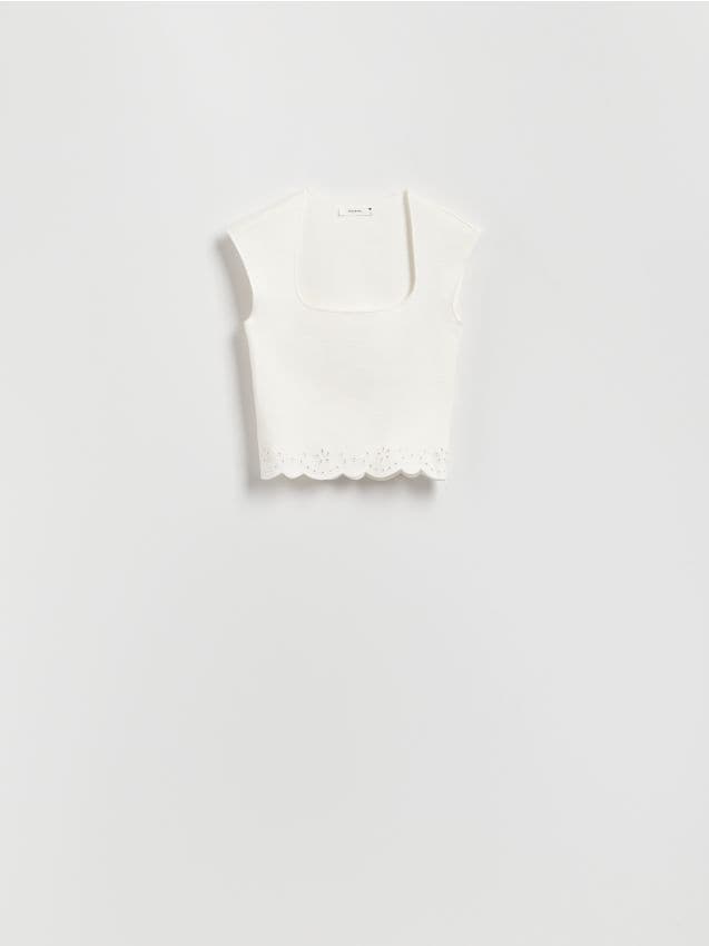 Blouse with openwork finish - RESERVED