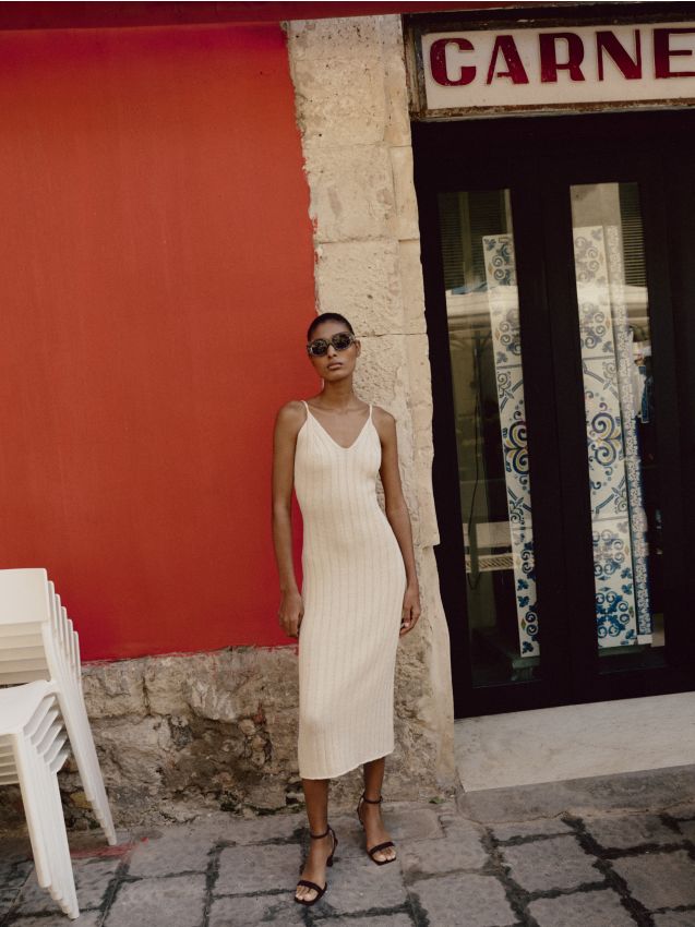 Reserved - ladies` dress - nude
