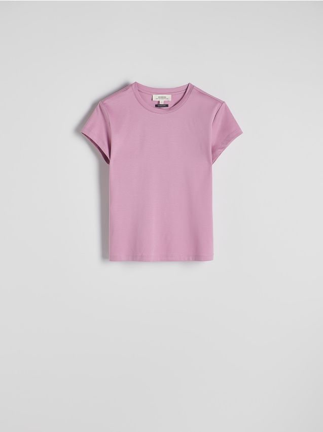 Silk-blend T-shirt - RESERVED