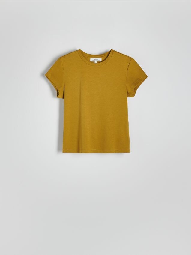Reserved - ladies` t-shirt - verde-oliv deschis