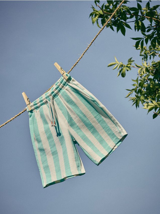 Stribede bomuldsshorts - RESERVED
