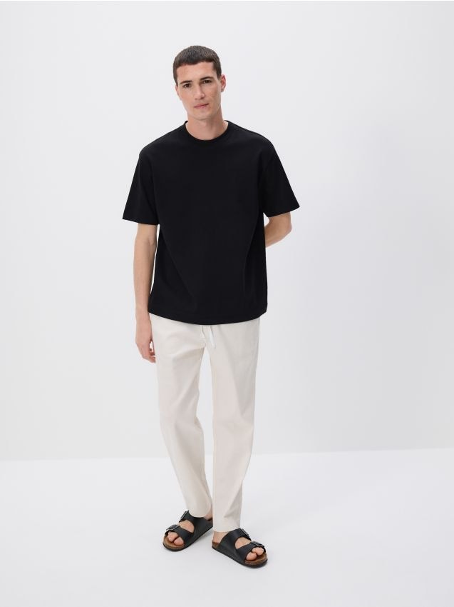 Boxy cotton T-shirt - RESERVED