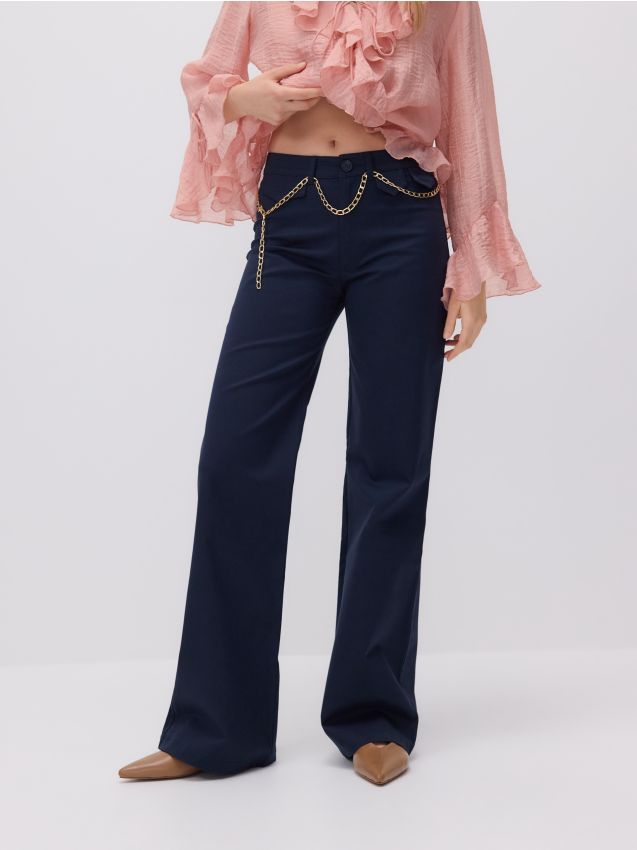 Trousers with chain detail - RESERVED