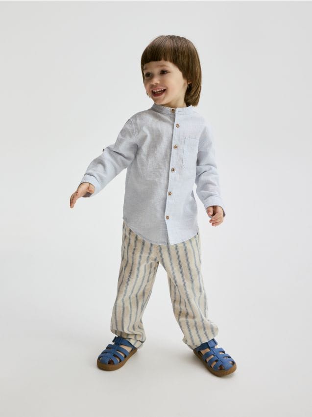 Pantalon en coton rayé - RESERVED